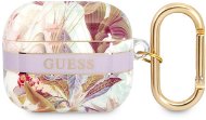 Guess TPU Flower Print Case for Apple Airpods 3 Purple - Headphone Case
