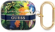 Guess TPU Flower Print Case for Apple Airpods 3 Blue - Headphone Case