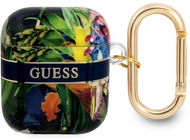 Guess TPU Flower Print Apple Airpods 1/2 Blue - Fülhallgató tok