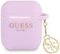 Guess 4G Charms Silikoncover für Apple Airpods 1/2 Purple - Kopfhörer-Hülle
