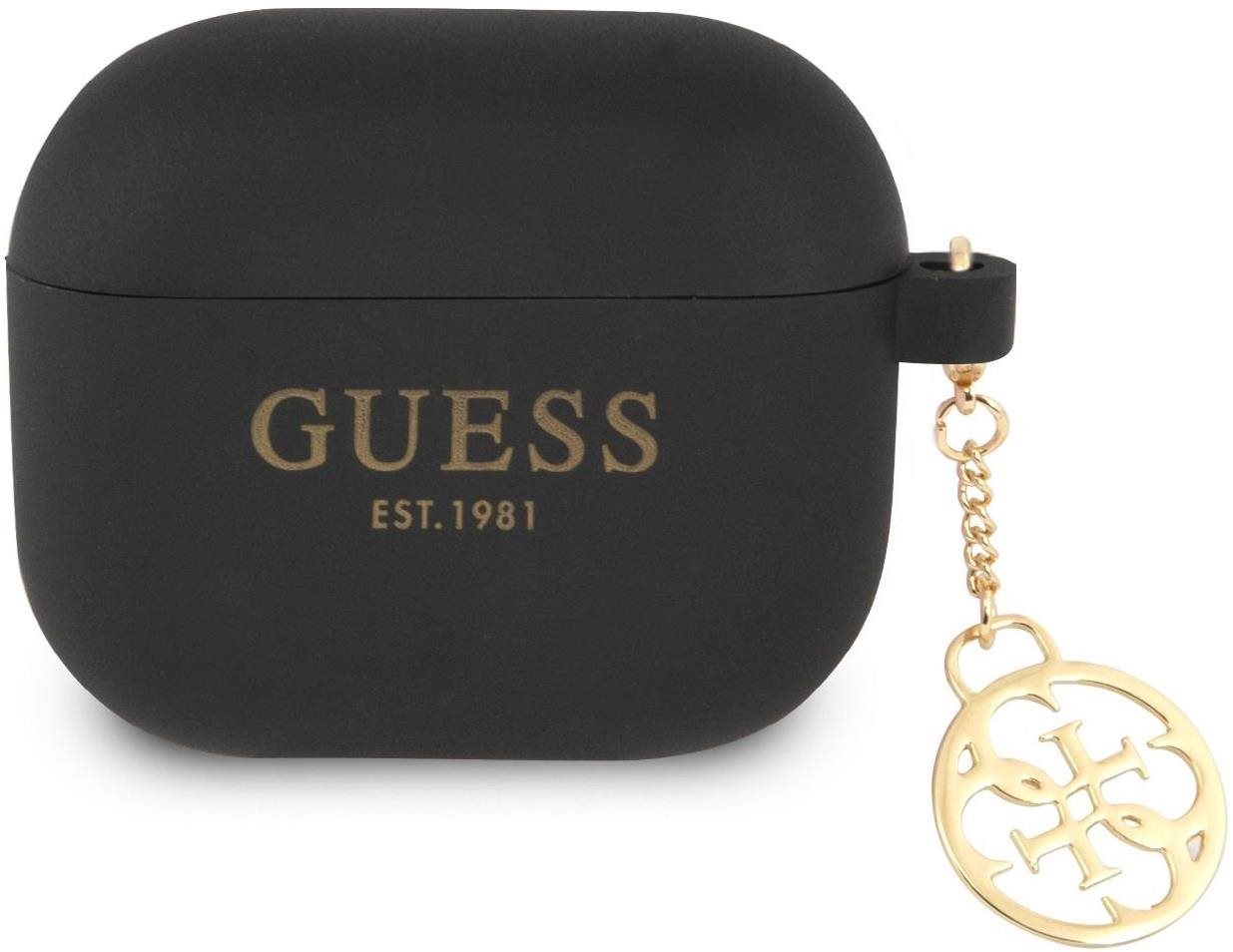 Guess 4G Charms Apple Airpods 3 Black szilikon tok
