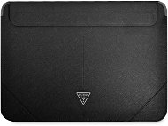 Guess Saffiano Triangle Metal Logo Computer Sleeve 16" Black - Laptop-Hülle
