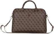 Pouzdro na notebook Guess PU 4G Triangle Logo Taška na Notebook 13/14/15" Brown - Pouzdro na notebook