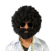 GUIRCA Afro paruka s černými vousy - Paruka