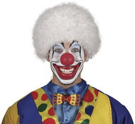 GUIRCA Clown/ jester wig, white afro - Wig