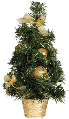 Guirma Vánoční dekorace stromeček, 40 cm, zlaté ozdoby - Christmas Tree - Main image