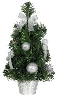 Guirma Vánoční dekorace stromeček, 40 cm, stříbrné ozdoby - Christmas Tree