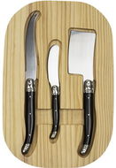 GUSTA Set of Cheese Knives on a Wooden Cutting Board - Tray