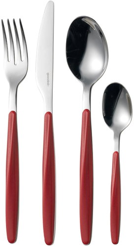 Guzzini Sada příborů 24 ks MY FUSION červený - nerez - Cutlery - Main image