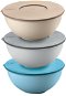 Guzzini KITCHEN ACTIVE DESIGN Set of 3 Plastic Bowls with Lid, 16cm - Salad Bowl