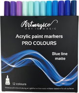 Artmagico Pro Blue Line akrylové fixky, modré odtiene, 12 ks - Popisovače