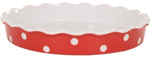 Ceramic cake tin 26 cm red - Roasting Pan - Main image
