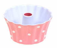 Ceramic mould for bundt cake pink 20 cm - Roasting Pan