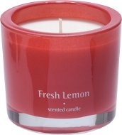 H&L Vonná svíčka ve skle Bougie 9 cm, Fresh Lemon, červená - Svíčka
