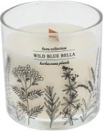 H&L Vonná svíčka Wild Blue Bella ve skle, průměr 10 cm, bílá - Svíčka
