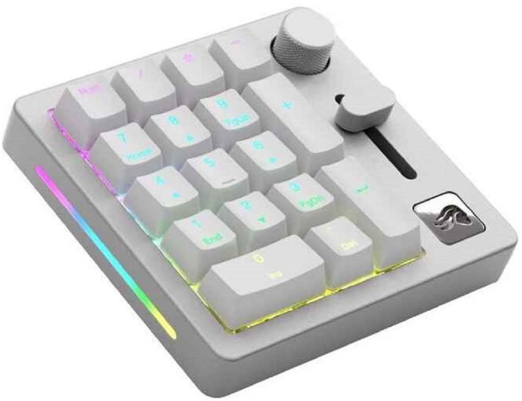 Glorious GMMK Wireless Numpad - Fox Switches, grey/white
