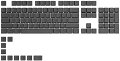 Glorious GPBT Keycaps - 114 PBT, ANSI, US-Layout, Black Ash