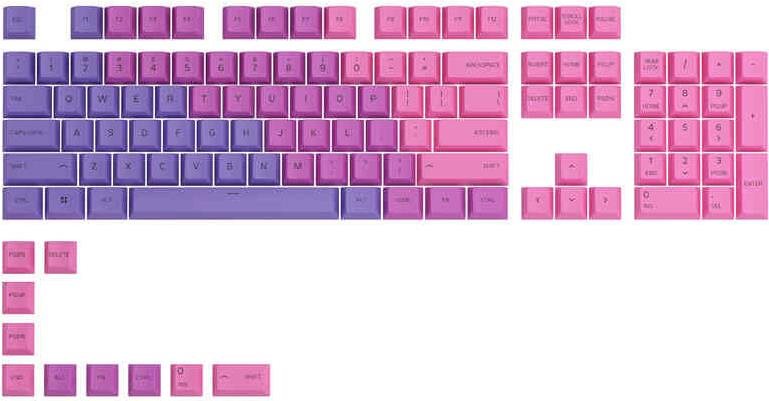 Glorious GPBT Keycaps - 114 PBT, ANSI, Nebula - US INTL