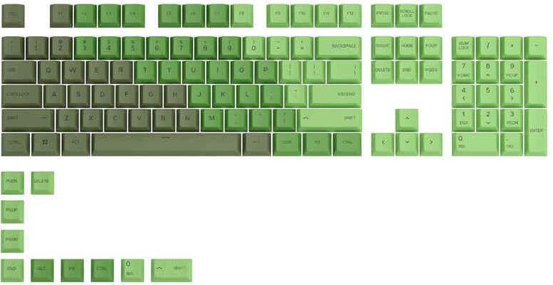 Glorious PC Gaming Race GPBT Keycaps - 114 PBT, ANSI, Olive - US INTL