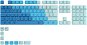 Glorious PC Gaming Race GPBT Keycaps – 115 PBT, ISO, UK, Caribbean Ocean - Náhradné klávesy