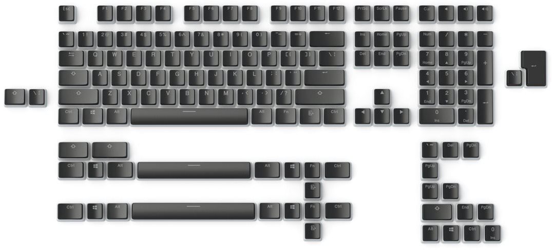 Glorious Aura Keycaps v2, fekete
