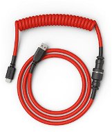 Glorious PC Gaming Race Coiled Cable Crimson Red, USB-C to USB-A  - 1,37 m - Billentyűzet tartozék