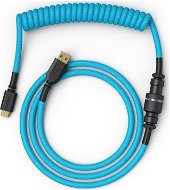 Glorious PC Gaming Race Coiled Cable Electric Blue, USB-C to USB-A - 1,37m - Keyboard Accessory