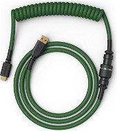 Glorious PC Gaming Race Coiled Cable Forest Green, USB-C to USB-A  - 1,37 m - Billentyűzet tartozék