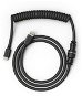Glorious PC Gaming Race Coiled Cable Phantom Black, USB-C to USB-A - 1,37m - Keyboard Accessory
