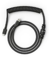 Glorious PC Gaming Race Coiled Cable Phantom Black, USB-C to USB-A  - 1,37 m - Billentyűzet tartozék