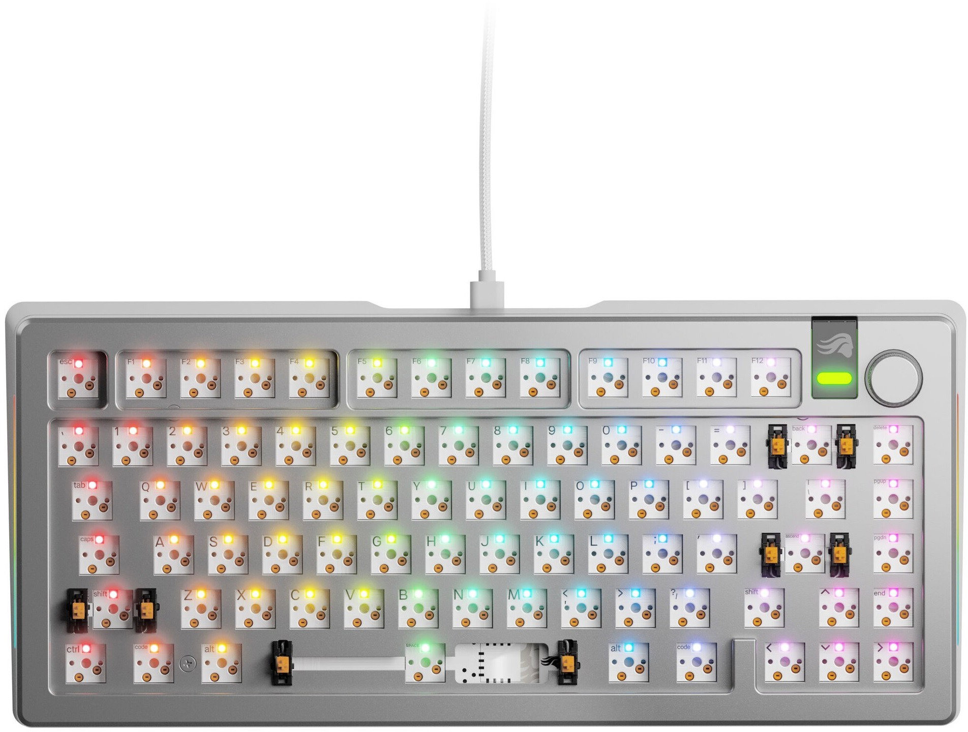 GLORIOUS GMMK 3 PRO 75% Barebones Wired Silver - US