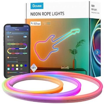 Govee Neon LED Strip 3m, RGBIC Neon LED Streifen mit App-Steuerung