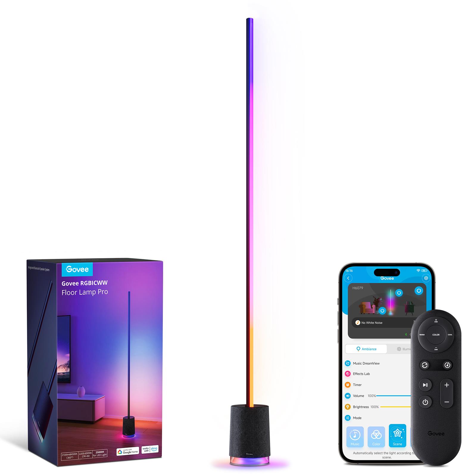 Govee Floor Lamp Pro RGBICWW LED lámpa + távirányító