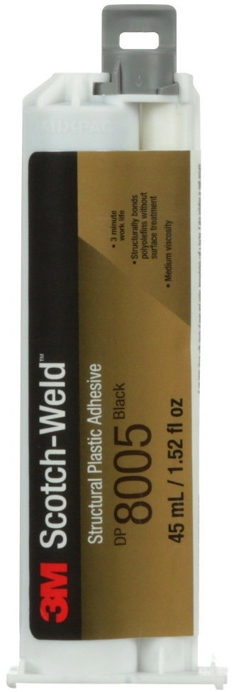3M™ Scotch-Weld™ DP8005 2K Akril ragasztó LSE műanyagokhoz, fekete, 45 ml (10:1)