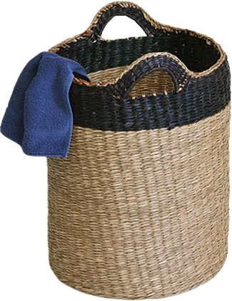H&D Home Design Laundry basket with sea grass handle 45 cm - Laundry Basket - Main image