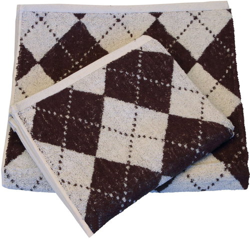 H&D Patterned cotton bath towel - Bath Towel - Main image