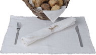 H&D Placemats, 35x50 cm, linen, white - Placemat