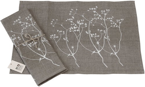 H&D Placemats, 33x46 cm, linen, beige - Placemat - Main image