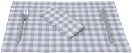 H&D Placemats 2 pcs, 30x46 cm, linen and cotton, grey - Placemat