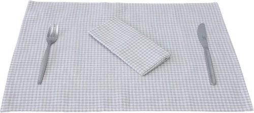 H&D Placemats 2 pcs, 35x50 cm, linen and cotton, beige - Placemat - Main image