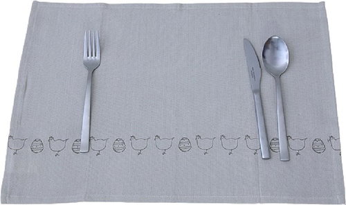 H&D Placemats, print Easter, 35x50 cm, beige - Placemat - Main image