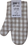 H&D Kitchen glove, left, brown and white, 30 × 19 cm - Oven Mitt