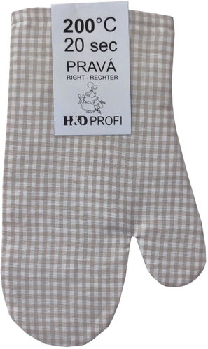 H&D Kitchen glove, genuine, brown beige, 30 × 19 cm - Oven Mitt - Main image