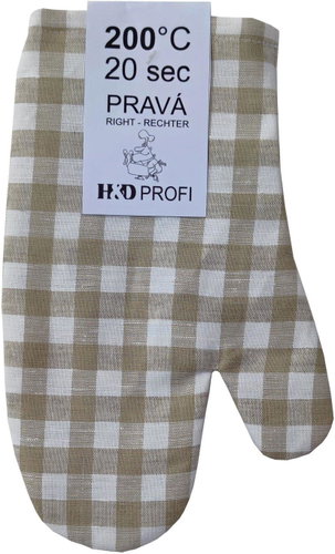 H&D Kitchen glove, genuine, khaki, 30 × 19 cm - Oven Mitt - Main image