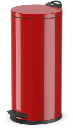 Hailo pedal bin 19L sheet-steel red - Rubbish Bin - Main image