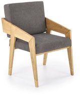 Halmar Frieda, šedá / dub - Armchair
