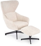 Halmar Raxa with footrest, beige - Armchair