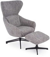Halmar Raxa s podnožkou, šedá - Armchair