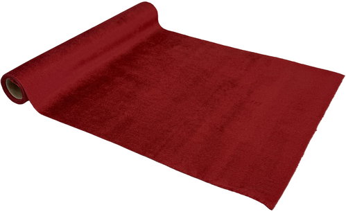 H&L Christmas velvet decorative table runner, red, 150x28cm - Runner - Main image