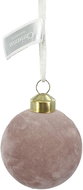H&L Vánoční ozdoba koule Velvet  6cm, růžová - Christmas Ornaments